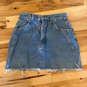 Vintage High-rise Denim Mini Skirt